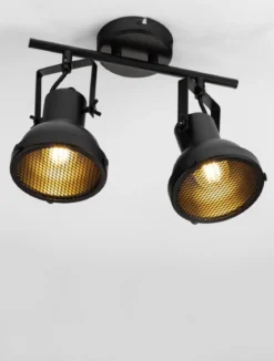 Nova Luce 9624104 RUVI Deckenleuchte 2-flammig Schwarz GU10