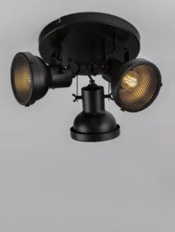 Nova Luce 9624105 RUVI Deckenleuchte 3-flammig Schwarz GU10