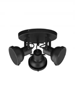 Nova Luce 9624105 RUVI Deckenleuchte 3-flammig Schwarz GU10