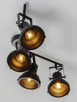 Nova Luce 9624106 RUVI Deckenleuchte 4-flammig Schwarz GU10
