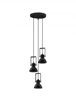 Nova Luce 9624101 RUVI Pendelleuchte 3-flammig Schwarz E14