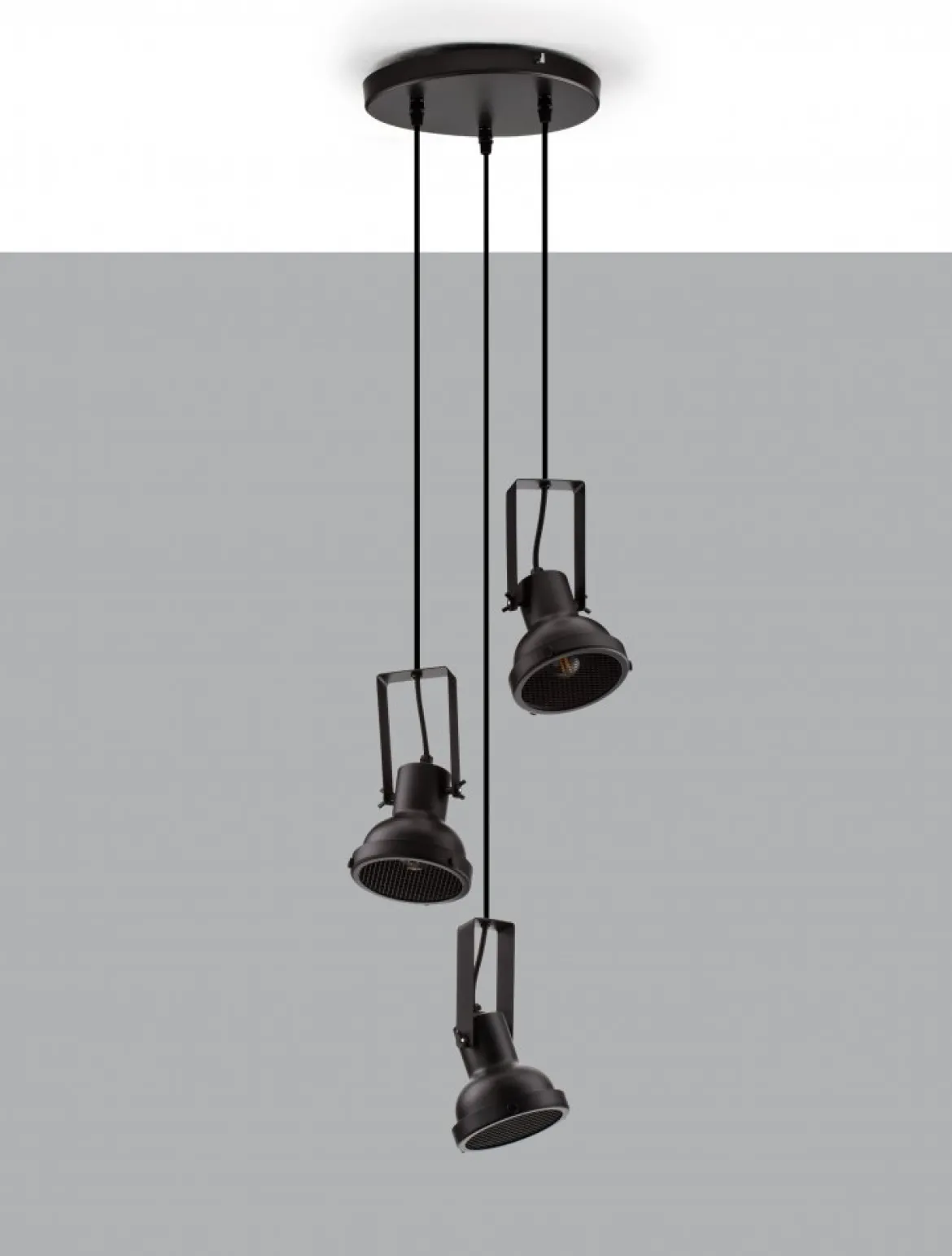 Nova Luce 9624101 RUVI Pendelleuchte 3-flammig Schwarz E14