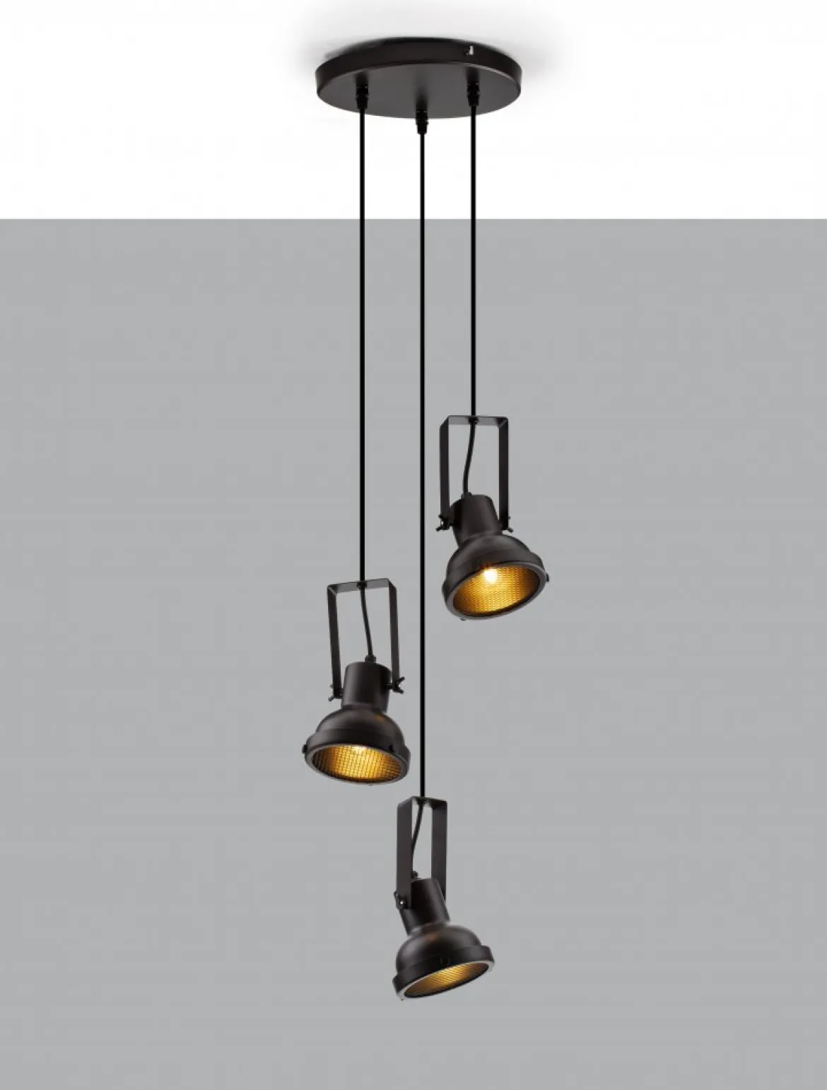 Nova Luce 9624101 RUVI Pendelleuchte 3-flammig Schwarz E14