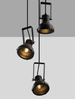 Nova Luce 9624101 RUVI Pendelleuchte 3-flammig Schwarz E14