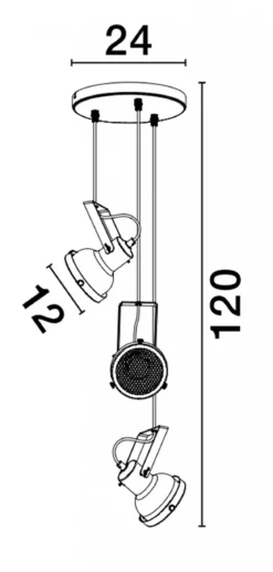 Nova Luce 9624101 RUVI Pendelleuchte 3-flammig Schwarz E14