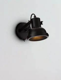 Nova Luce 9624102 RUVI Wandleuchte Schwarz E14
