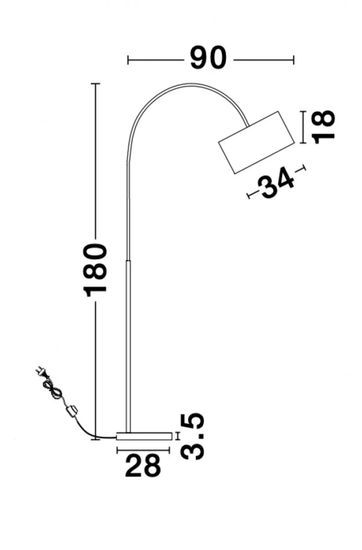 Nova Luce 9401653 SAMA Stehlampe Weiss E27