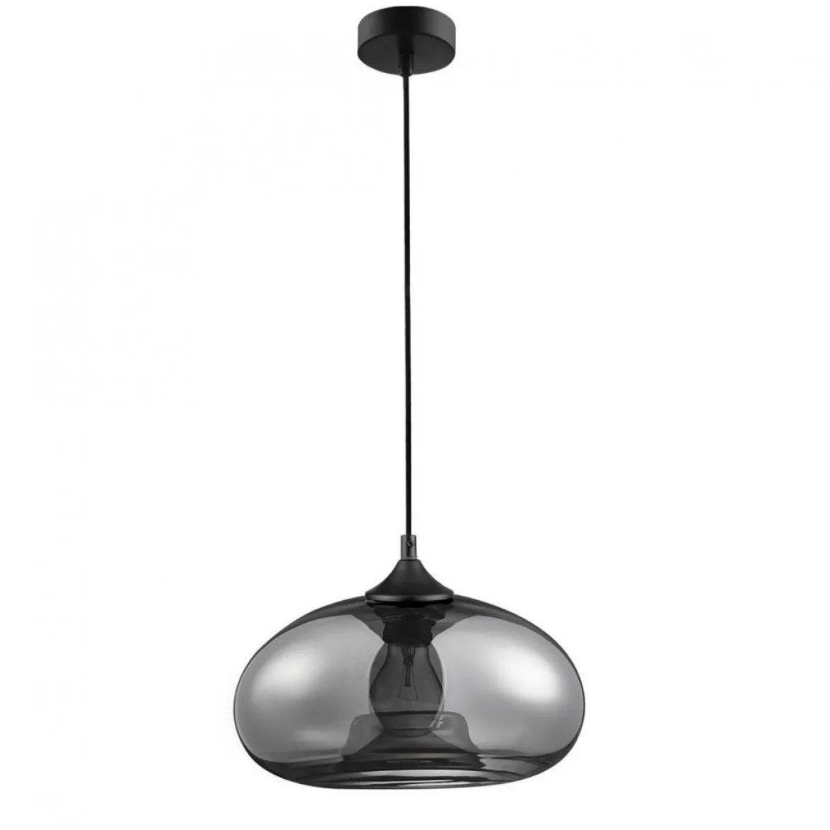 Nova Luce 9726482 SAVAZ Pendelleuchte 14cm Schwarz Chrom E27