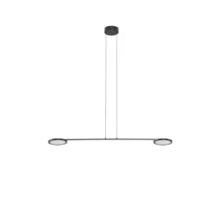 Nova Luce 9695252 SCOPE LED Pendelleuchte 2-flammig 3000K Schwarz dimmbar