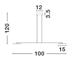 Nova Luce 9695252 SCOPE LED Pendelleuchte 2-flammig 3000K Schwarz dimmbar