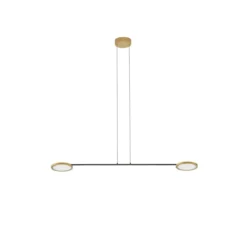 Nova Luce 9695253 SCOPE LED Pendelleuchte 2-flammig 3000K Gold Schwarz dimmbar