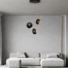 Nova Luce 9695249 SHELL LED Pendelleuchte 3-flammig 3000K Schwarz Gold