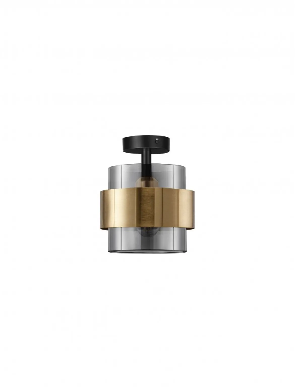 Nova Luce 9236384 SIANNA Deckenleuchte Gold Rauchglas Schwarz E27