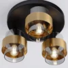 Nova Luce 9236386 SIANNA Deckenleuchte 3-flammig Gold Rauchglas Schwarz E27