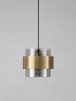 Nova Luce 9236362 SIANNA Pendelleuchte Gold Rauchglas Schwarz E27