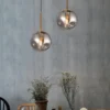 Nova Luce 9426751 SPADA Pendelleuchte 1-flammig Gold Schwarz Rauchiggrau E27