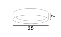 Nova Luce 9345524 STAKE LED Deckenleuchte 35cm 3000K Weiss dimmbar