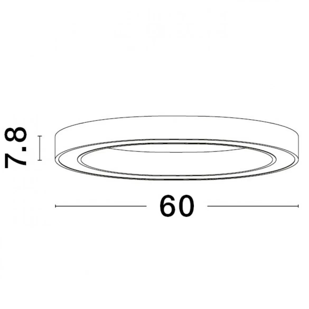 Nova Luce 9558609 STING LED Deckenleuchte 60cm 3000K Weiss dimmbar