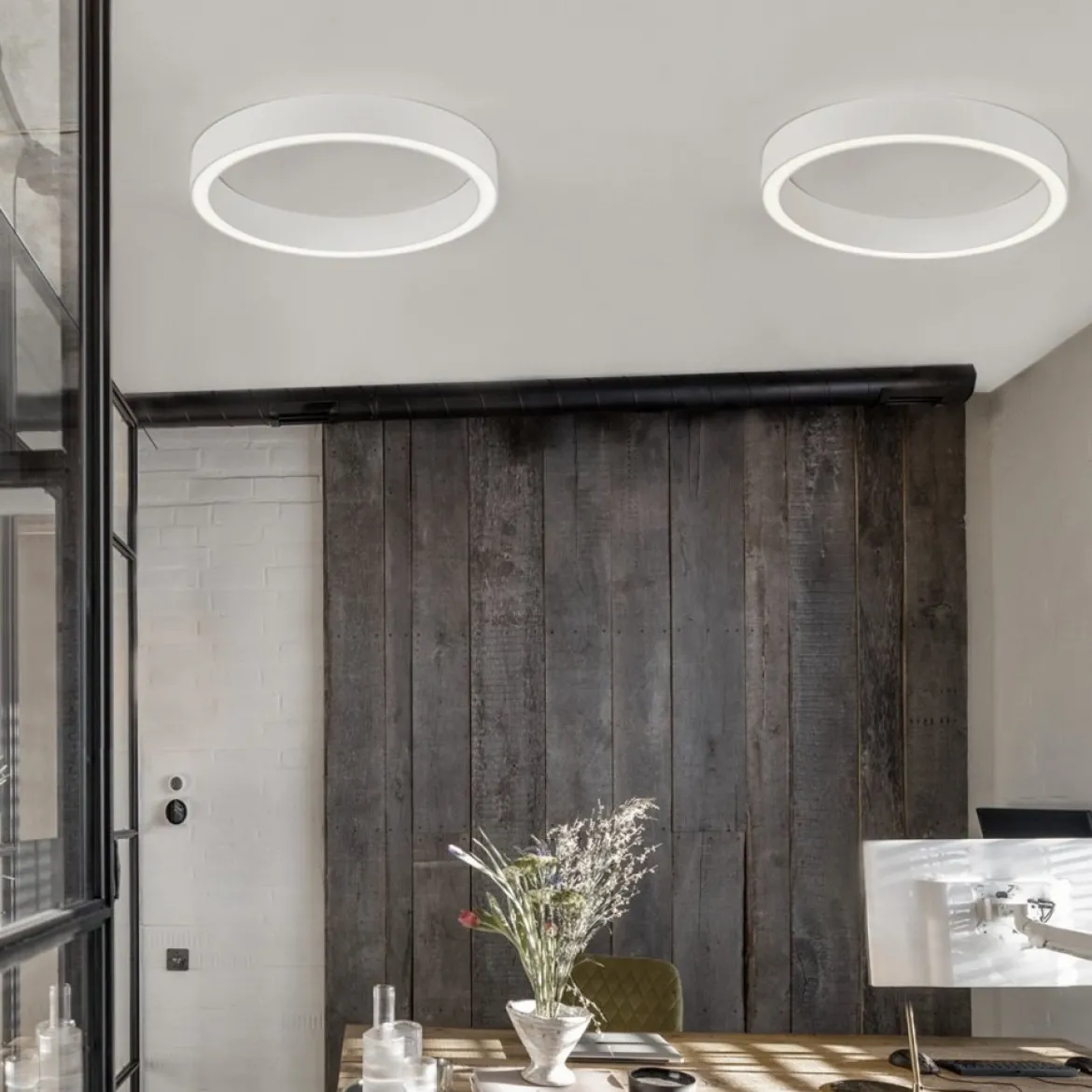 Nova Luce 9558609 STING LED Deckenleuchte 60cm 3000K Weiss dimmbar