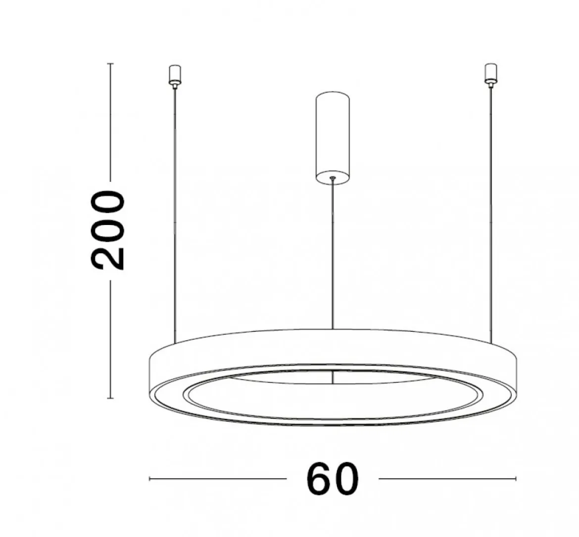 Nova Luce 9558600 STING LED Pendelleuchte 60cm 3000K Weiss dimmbar