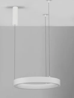 Nova Luce 9558600 STING LED Pendelleuchte 60cm 3000K Weiss dimmbar