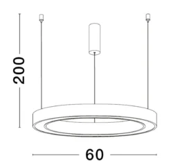 Nova Luce 9558602 STING LED Pendelleuchte 60cm 3000K Bronze dimmbar