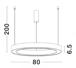 Nova Luce 9558604 STING LED Pendelleuchte 80cm 3000K Schwarz dimmbar