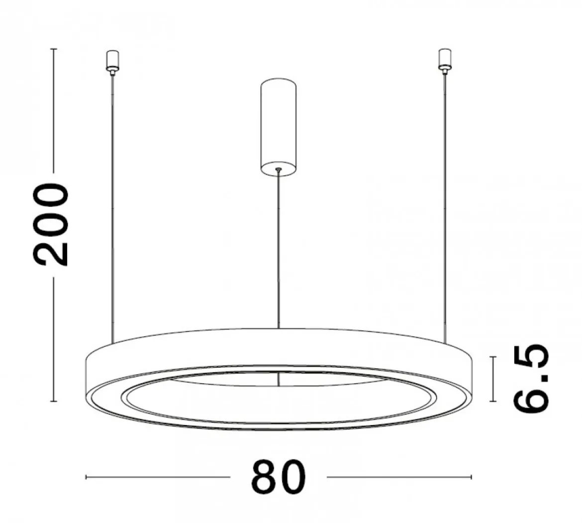 Nova Luce 9558604 STING LED Pendelleuchte 80cm 3000K Schwarz dimmbar