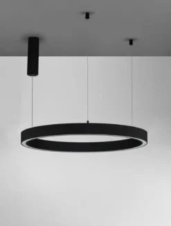 Nova Luce 9558604 STING LED Pendelleuchte 80cm 3000K Schwarz dimmbar