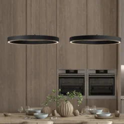 Nova Luce 9558604 STING LED Pendelleuchte 80cm 3000K Schwarz dimmbar