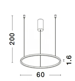 Nova Luce 9345601 TARQUIN LED Pendelleuchte 60cm 3000K Schwarz dimmbar
