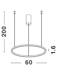 Nova Luce 9345602 TARQUIN LED Pendelleuchte 60cm 3000K Messing Gold dimmbar