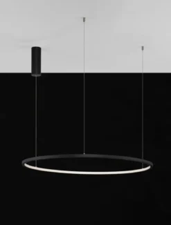Nova Luce 9345605 TARQUIN LED Pendelleuchte 80cm 3000K Schwarz dimmbar