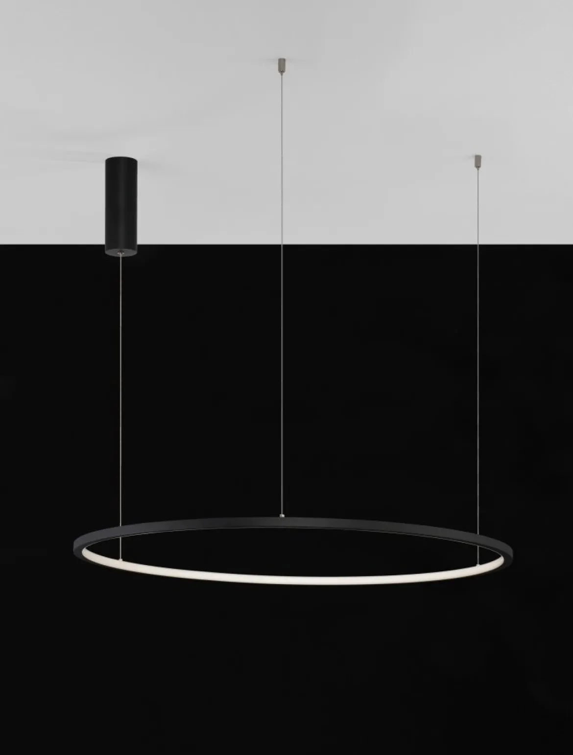 Nova Luce 9345605 TARQUIN LED Pendelleuchte 80cm 3000K Schwarz dimmbar