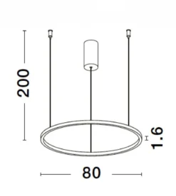 Nova Luce 9345605 TARQUIN LED Pendelleuchte 80cm 3000K Schwarz dimmbar