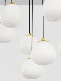 Nova Luce 9009261 THE EGG Pendelleuchte 12-flammig Gold Schwarz G9