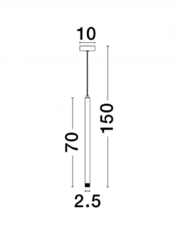 Nova Luce 9287919 TRIMLE LED Pendelleuchte 70cm 3000K Gold