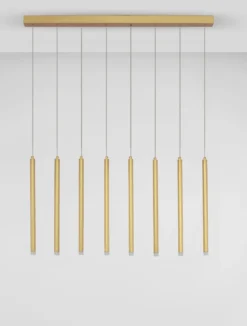 Nova Luce 9287930 TRIMLE LED Pendelleuchte 8-flammig 3000K Gold