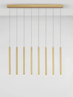 Nova Luce 9287930 TRIMLE LED Pendelleuchte 8-flammig 3000K Gold