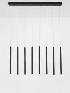 Nova Luce 9287935 TRIMLE LED Pendelleuchte 8-flammig 3000K Schwarz