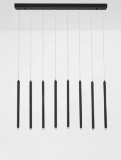 Nova Luce 9287935 TRIMLE LED Pendelleuchte 8-flammig 3000K Schwarz