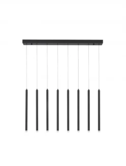 Nova Luce 9287935 TRIMLE LED Pendelleuchte 8-flammig 3000K Schwarz
