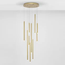 Nova Luce 9287940 TRIMLE LED Pendelleuchte 10-flammig 3000K Gold