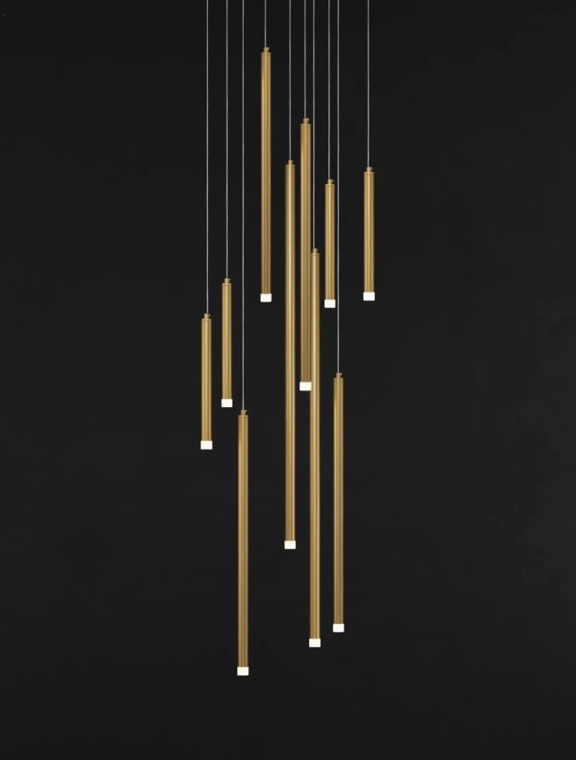 Nova Luce 9287940 TRIMLE LED Pendelleuchte 10-flammig 3000K Gold