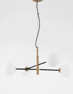 Nova Luce 9143304 VITRA Pendelleuchte 4-flammig Gold Weiss Schwarz G9