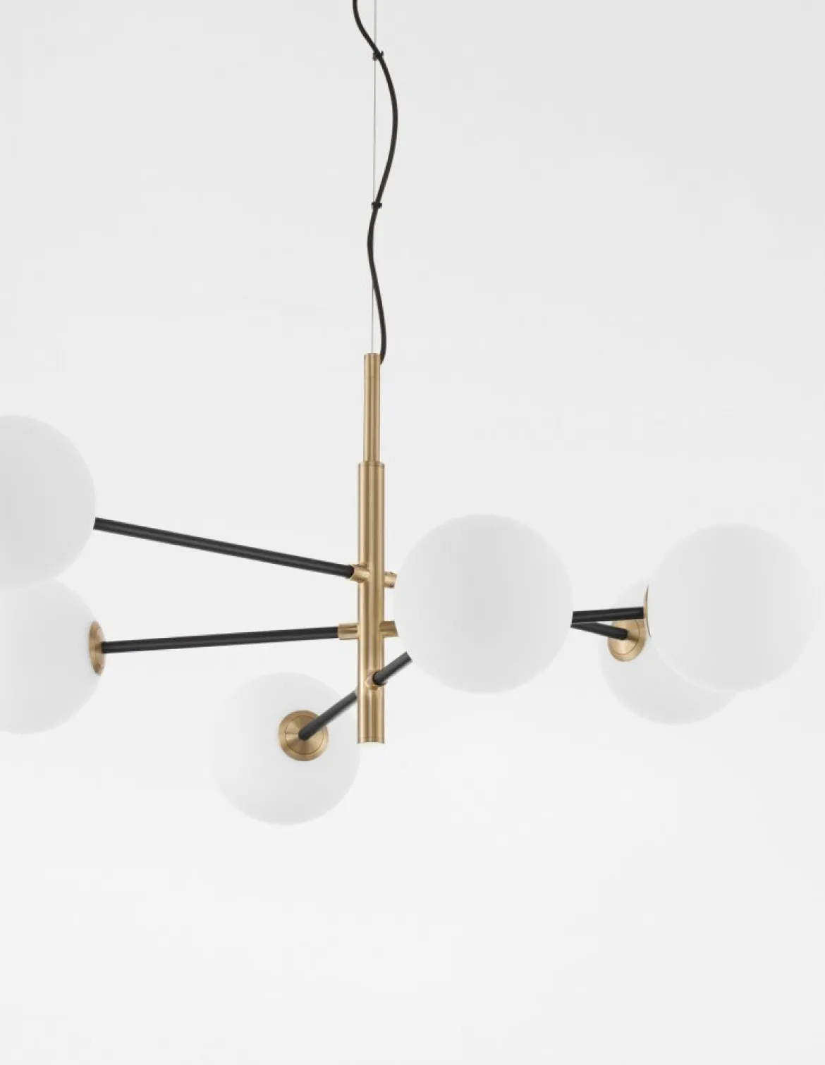 Nova Luce 9143306 VITRA Pendelleuchte 6-flammig Gold Weiss Schwarz G9