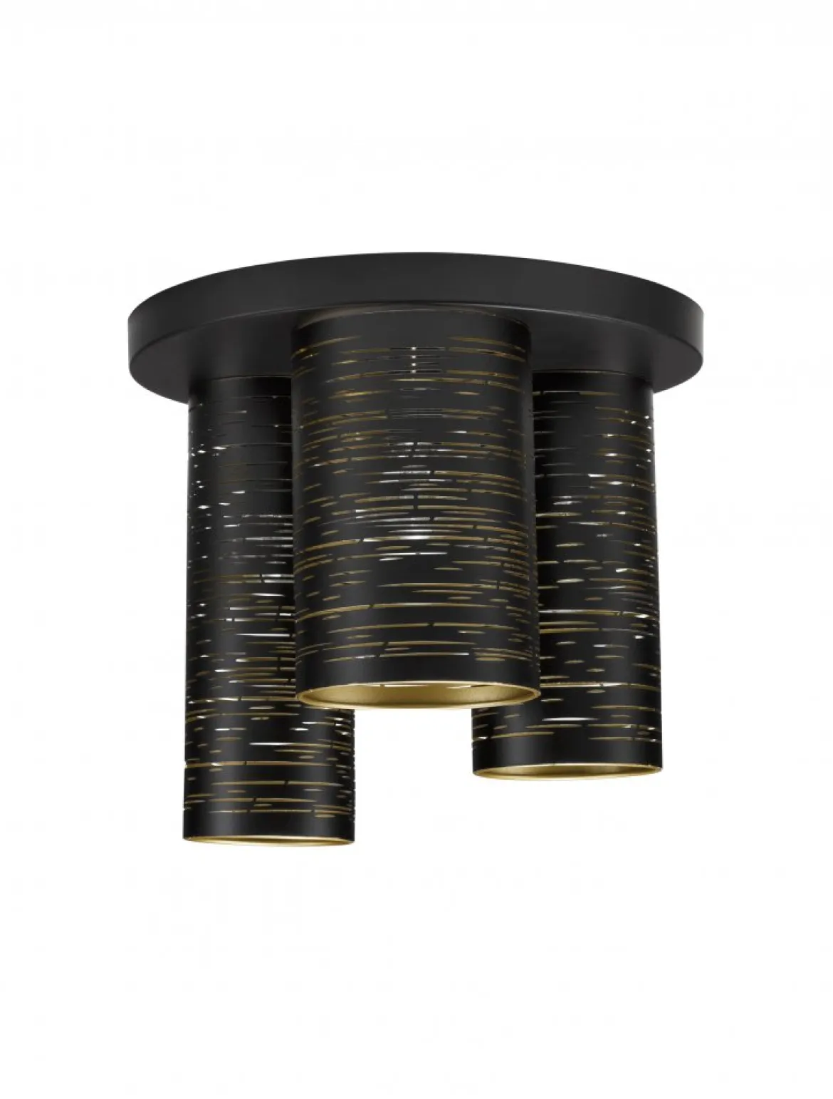 Nova Luce 9555811 ZANE Deckenleuchte 3-flammig Schwarz Gold E14