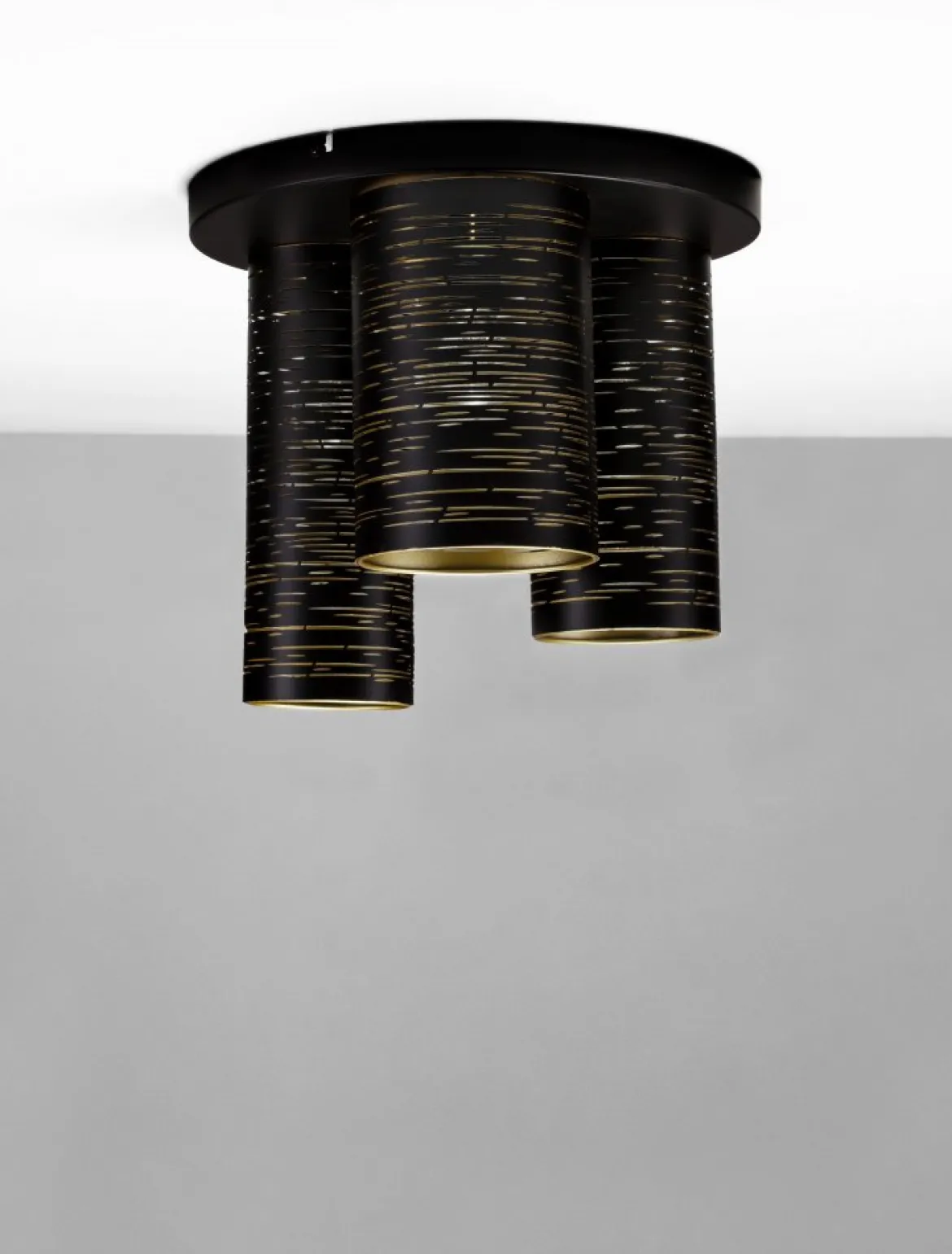 Nova Luce 9555811 ZANE Deckenleuchte 3-flammig Schwarz Gold E14