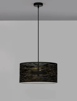 Nova Luce 9555812 ZANE Pendelleuchte 2-flammig Schwarz Gold E27