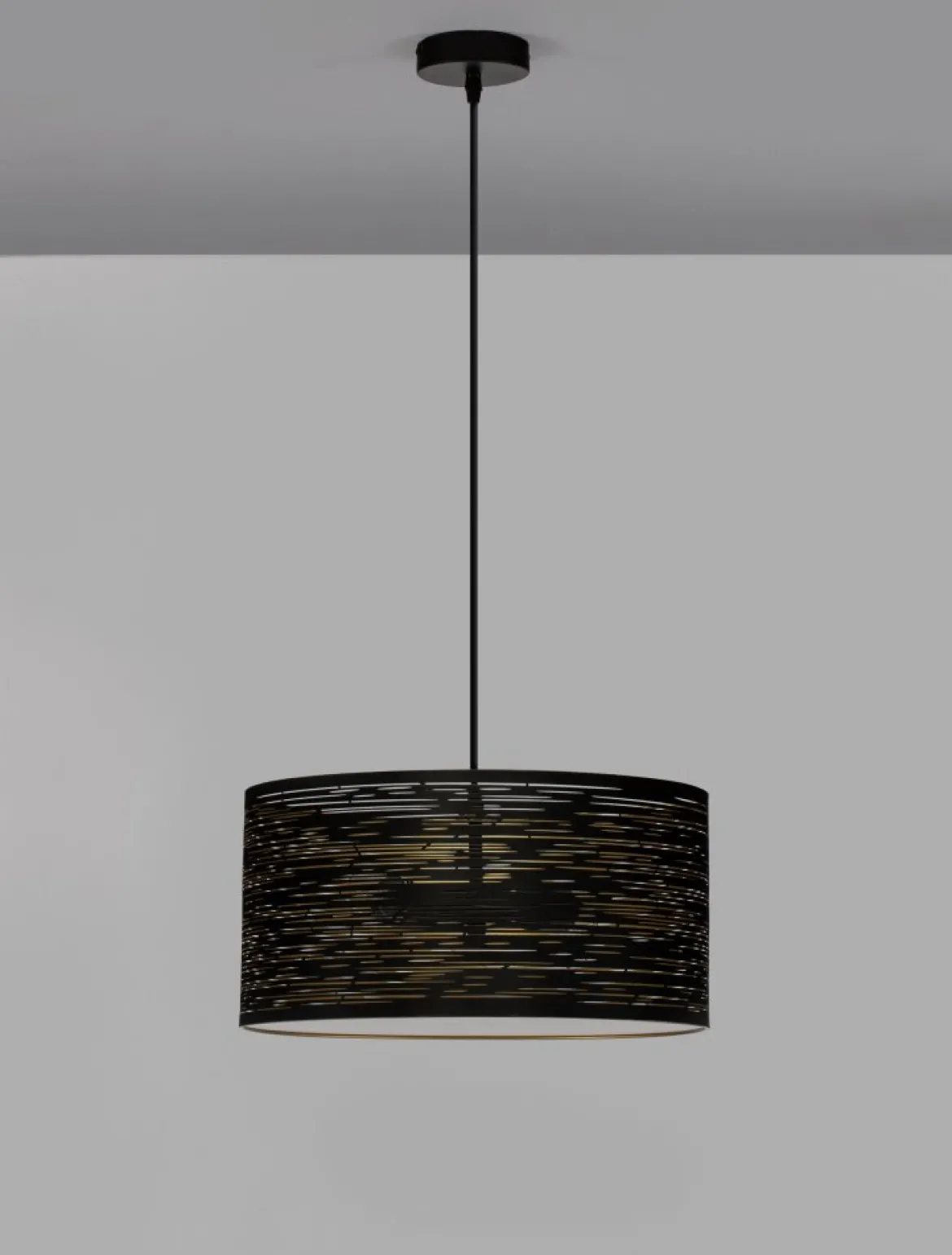 Nova Luce 9555812 ZANE Pendelleuchte 2-flammig Schwarz Gold E27